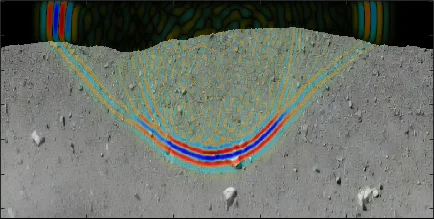 FDTD animation of a lunar-rock scene